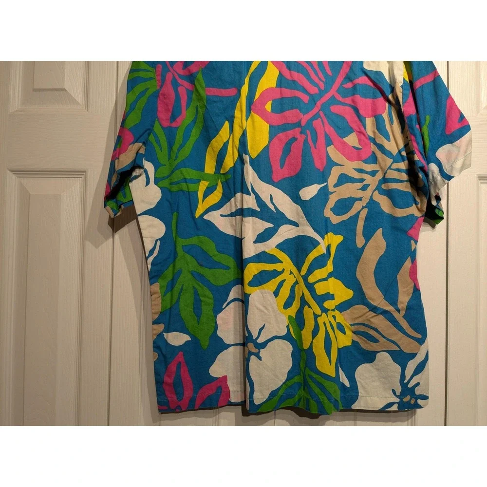 VINTAGE Surf Line Hawaii Shirt Men M Blue Aloha Hawaiian Original Jams World 80s - Picture 8 of 13